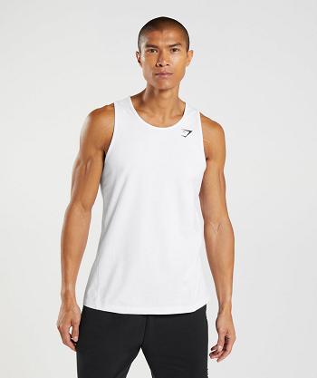 Camiseta Tirantes Gymshark Critical Hombre Blancas | CO 3237DFM